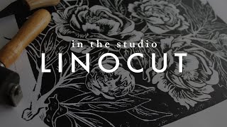 Linocut Printmaking Process  In the Studio [upl. by Eivlys]