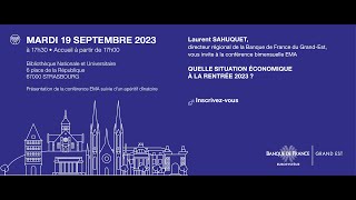 Quelle situation économique à la rentrée 2023   Banque de France [upl. by Jillayne]