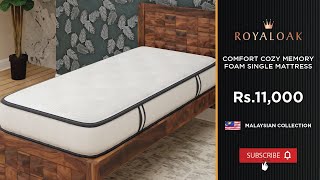 Royaloak  Comfort Cozy Memory Foam Single Mattress [upl. by Enimsaj]