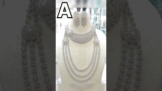 Choose your name first latter and see your diamond necklacen latestcollection2024 newfancydesigner [upl. by Uzial]