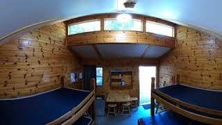 360˚ View Timberdoodle mini cabin  Young State Park  Boyne City Michigan [upl. by Denby]