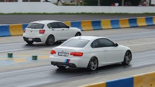 BMW 335i E92 vs M135i F20 Arrancones Pegaso Octubre 2014 [upl. by Lynus]