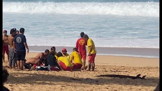 Joao quotChumbinhoquot Chianca Knocked Unconscious at Pipeline Rescue by North Shore Lifeguards [upl. by Bethesda]