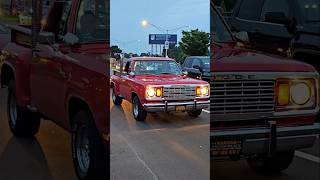 Dodge Lil Red Express Classic Pickup Truck Drive By Engine Sound Woodward Dream Cruise 2024 [upl. by Alleber460]