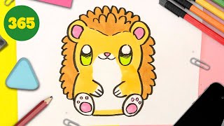 Come disegnare un ricci kawaii e carino – Tutorial passo dopo passo [upl. by Louella]