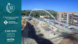 Construcción 72 viviendas en Castelldefels ■ Timelapse [upl. by Nonaihr]