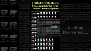 MaxCat Chaos ransomware virus  removal and decryption shorts trending ransomwareremoval [upl. by Lrat]