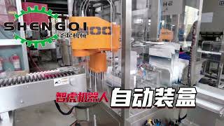 安全注射器机器人装盒称重生产线Safe Syringe Robot Box Filling and Weighing Production Line [upl. by Herrington757]