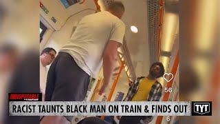 WATCH Bigot Taunts Black Man On Train Finds Out [upl. by Eliath619]