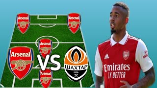 Champions League  Arsenal VS Shaktar Donesk Starting Lineups arsenalfc championsleague lineups [upl. by Cherilynn]