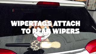 WiperTags attach to rear vehicle wipers  Hundreds of Designs [upl. by Ansley]