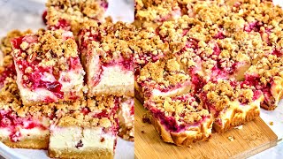 Make the Best Keto Cranberry Cheesecake Bars  LowCarb amp Irresistible [upl. by Doll227]