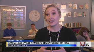 Educator Honor Roll HannahRose Vines Arab High  September 4 2024  News 19 This Morning [upl. by Nagle]