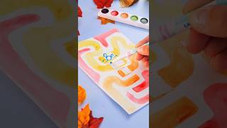 DIY Postcard in the Colors of Fall 🍁 [upl. by Phelan]