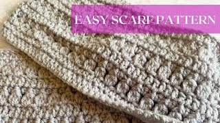 CROCHET SCARF Easy repeat for beginners [upl. by Allekim797]