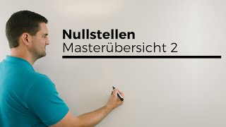 Nullstellen Masterübersicht 2 Schnittstellen mit der x Achse  Mathe by Daniel Jung [upl. by Loma]