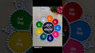 Navratri colours 2024  easy navratri special rangoli designs घटस्थापना रांगोळी  नवरात्री रांगोळी [upl. by Odlaner]