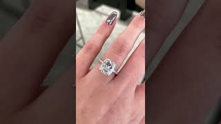 409ct Cushion Natural Diamond Ring [upl. by Laud]