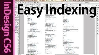 InDesign cs6 Indexing  Tutorial on how to create an Index for your Book [upl. by Livvy]