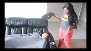 SAYING MY EX NAME PRANK WHILE SLEEP PRANK ON GIRLFRIEND [upl. by Attenhoj224]