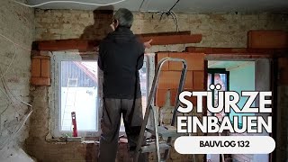 Fenstersturz und Türsturz  Vorgarten gestalten 🏡 Bauvlog 132 [upl. by Lenoyl]