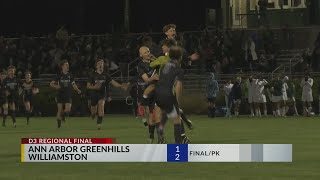 Williamston soccer uses penalty kicks to capture regional championship [upl. by Gaspard953]