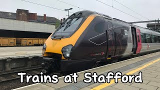 Trains at Stafford West Coast Mainline 3rd May 2024 ft Theo5550 [upl. by Laeynad]