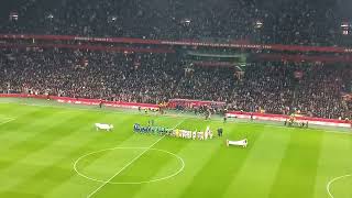 de opkomst en de opstelling van Ajax van de wedstrijd van het seizoen van Ajax vs psv [upl. by Yslek]