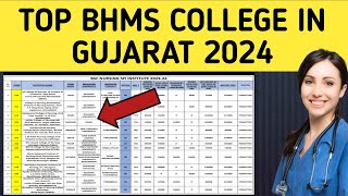 Top Bhms college in gujarat 2024  Bhms addmission gujarat 2024  gujarat bhms Collage list [upl. by Ahsinod469]