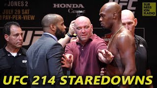 UFC 214 Cormier vs Jones 2 Press Conference Staredowns [upl. by Brinson]