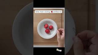 Erdbeerkerne Lifehack praktisch amp schnell lifehacks erdbeeren [upl. by Marjy]