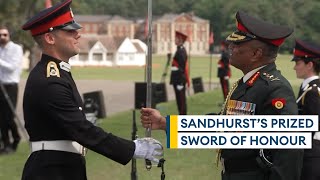 Winning the prestigious Sword of Honour at Sandhurst [upl. by Aihsiyt]