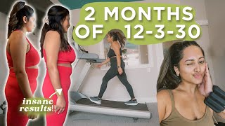 I DID 12330 FOR 2 MONTHS AND THESE ARE MY RESULTS  Lauren Giraldo Treadmill Routine [upl. by Yllehs828]