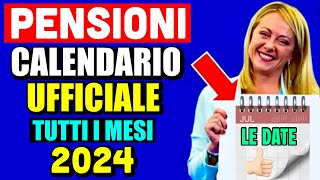 🔴 ULTIMORA PENSIONI 2024 👉 CALENDARIO UFFICIALE PER OGNI MESE BANCA E POSTA ECCO LE DATE 📅 💶 [upl. by Romeo771]