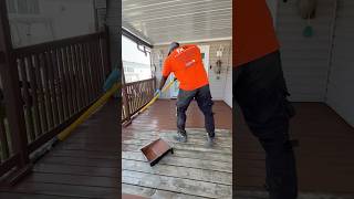 Deck staining deckstaining satisfying painter outdoormaintenance [upl. by Leuams]