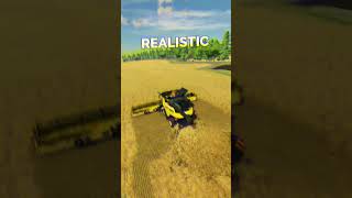 Harversting Realistic vs Unrealistic farmingsimulator22 fs22 [upl. by Manda]