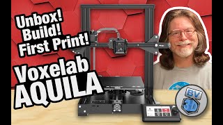 The Voxelab Aquila Unbox Build First Print [upl. by Ahsened]