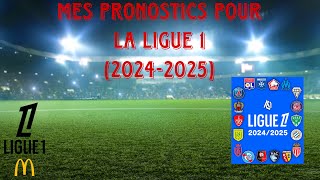 MON PRONOSTICS POUR LA LIGUE 1  SAISON 20242025 [upl. by Eisyak]