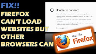 FIX Firefox cant load websites but other browsers can [upl. by Llerrad169]