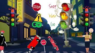 Learning Traffic Lights with Fun  Kids Traffic Light Song quotTwinkle Twinkle Traffic Lightquot [upl. by Weiman]