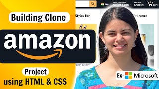 Building AMAZON Clone for Beginners  Project using HTML amp CSS [upl. by Hsekin514]