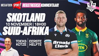 SKOTLAND VS SPRINGBOKKE  EERSTE HELFTE  RADIORUGBY [upl. by Judi]