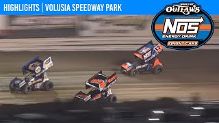 World of Outlaws NOS Energy Drink Sprint Cars Volusia Speedway Park February 11 2022  HIGHLIGHTS [upl. by Resiak]