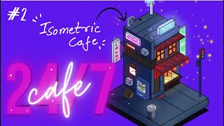 Draw With Me Isometric Japanese Cafe in Procreate [upl. by Ahser]