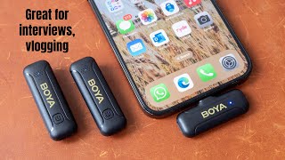 Review Boya wireless iPhone Mic BYWM3T2D2 [upl. by Anik]