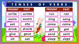 BASIC ENGLISH LESSON 19  PAST amp PRESENT TENSE OF VERBS  GRAMMAR amp READING SKILLS [upl. by Kramnhoj]