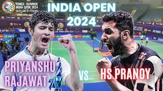 HS PRANNOY VS PRIYANSHU RAJAWATYONEX SUNRISE INDIA OPEN 2024  ROUND OF 16 [upl. by Katherin88]