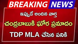 ap చంద్రబాబుకి ఘోర ప్రమాదం TDP MLA చేసిన పనికి [upl. by Ateuqram491]