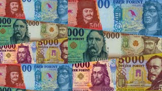 Hungarian forint banknotes  500 1000 2000 5000 10000 and 20000 forints currency  Money in Hungary [upl. by Veronike]