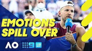 Emotional Dylan Alcotts final speech has everyone in tears  Australian Open 2022 [upl. by Ekram279]